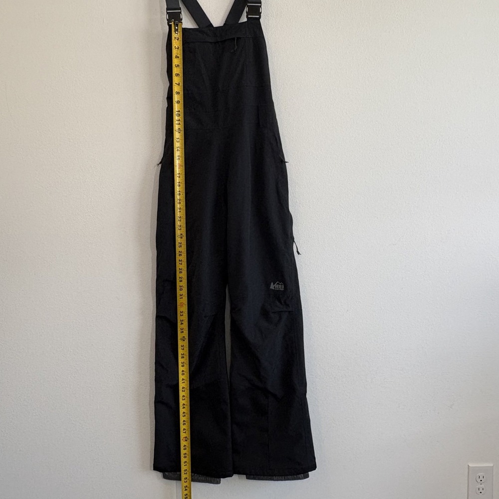 REI Co-Op Peak 2L Snow Bib Overalls Mens Medium Black Sking Snow Boarding - Picture 6 of 13
